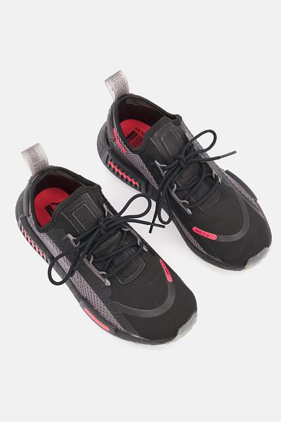 adidas Kids Boy Lace Up Nmd R1 Spectoo Sports Shoes, Black