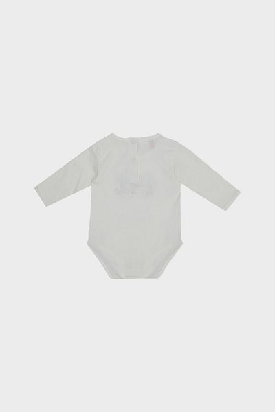 Layette Bg Store Baby Girl Ecru Bodysuit 22Fw0Lt7501