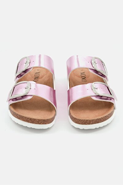 XOXO Womn Slip On Cork Slide, Pink