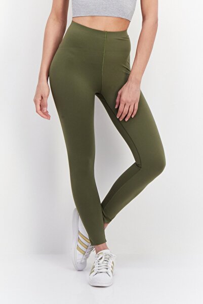 adidas ملابس رياضية نسائية ضيقة لليوجا مقاس 7/8، لون أخضر صنوبري