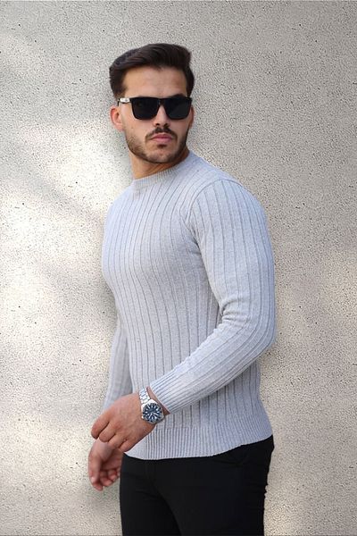 BİRBEYSTORE Men's Slimfit Knitwear Sweater