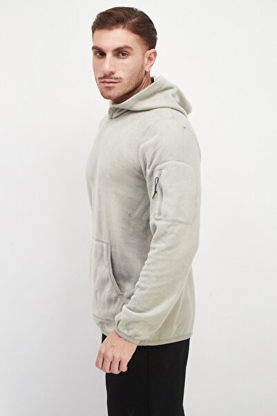 UMBRO Men Sportswear Fit Long Sleeve Running Hoodies, Light Grey