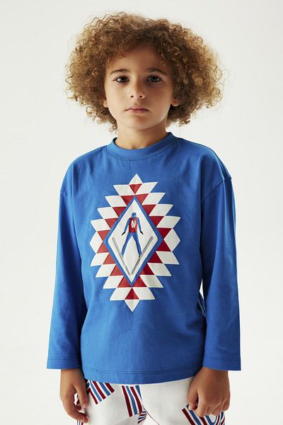 Nebbati Bg Store Saks-T-Shirt für Jungen 23fw0nb3522
