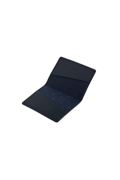 HELMBROOK Milton Γνήσιο Δερμάτινο Navy Blue Unisex Δερμάτινο Χειροποίητο Rfid Προστατευμένο Πορτοφόλι Διαβατηρίου