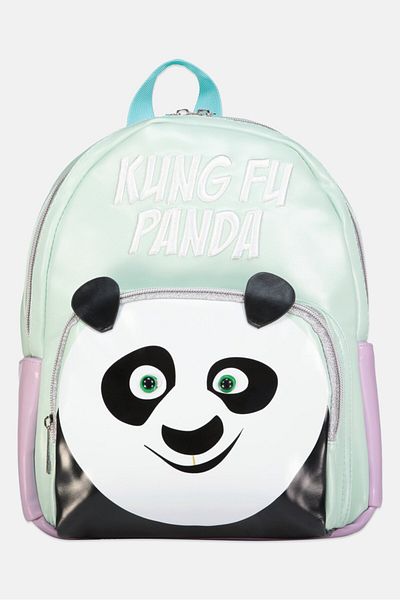 Dreamworks Kids Girl Kung Fu Panda Backpack 30 H X 26 L X 8 W cm, Green Combo