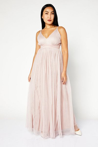 Anaya with love Women Eyelet Maxi Dress, Pink
