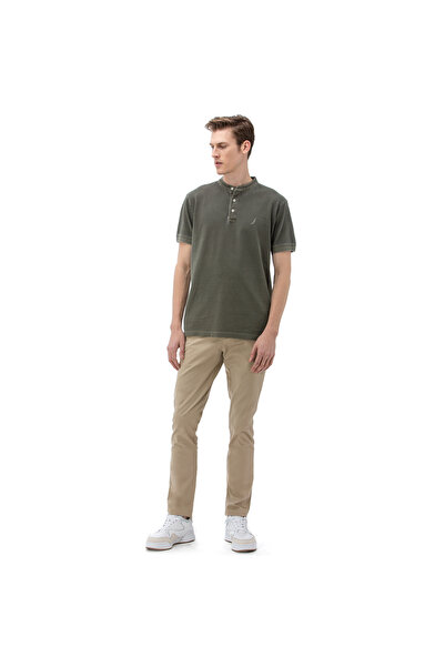 Nautica Erkek Bej Slim Fit Chino Pantolon