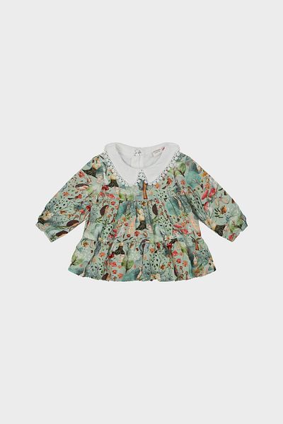 Layette Bg Store Baby Girl Patterned Dress 22Fw0Lt7901
