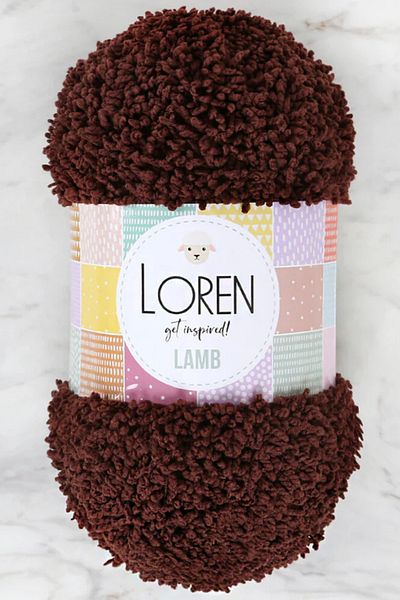Loren Πλεκτό νήμα από αρνί καφέ - R043