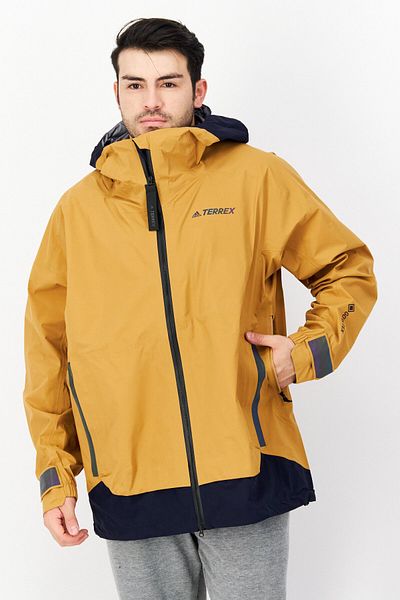 adidas Men Sportswear Fit Brand Logo Training Jacket, Brown