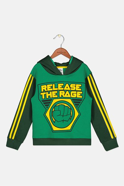 DIFUZED Kids Boy Graphic Print Long Sleeve Hoodie, Green