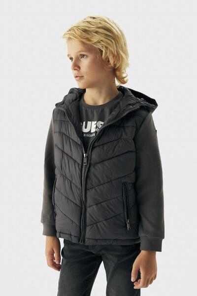 Guess Bg Store Boy's Dark Green Coat 23pfwglyl06