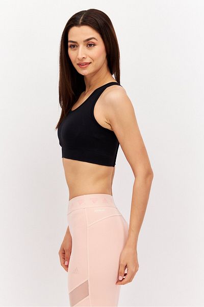 adidas Women Sportswear Fit Lightly Padded Sports Bra, Black