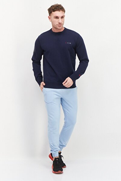 Converse Men Sportswear Fit Long Sleeves Outdoor Sweatshirt, Navy Blue