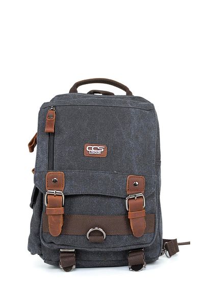 Necati Çanta Black Mini Backpack Waterproof Canvas Bag