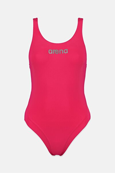 ARENA ملابس سباحة نسائية من قطعة واحدة بشعار العلامة التجارية، باربي وردي