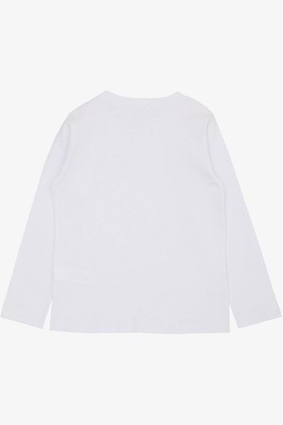 Breeze Бяла тениска с дълъг ръкав за момче 4-8 години