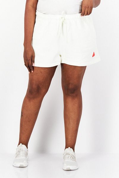 adidas Women Plus Size Sportswear Fit Brand Logo Training Shorts, White