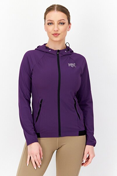 EVERLAST Women Sportswear Fit Brand Logo Training Jacket, Purple