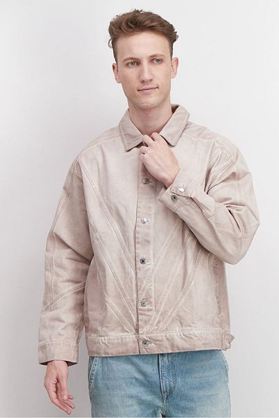 adidas Men Sportwear Fit Fashion Denim Jacket, Dirty White