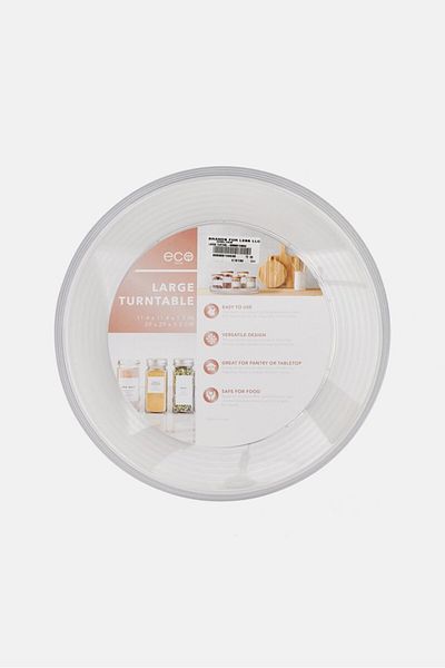 eco home Large Turntable, Transparent