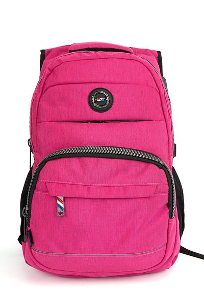 Necati Çanta 5 Compartment Daily Middle School High School Backpack with Headphone Entry Pink