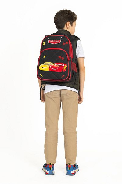 Necati Çanta Black Red Character Feeding Primary School Backpack