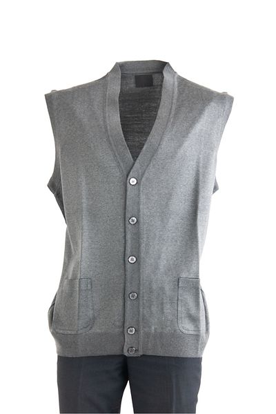 Oppland Men's V-Neck Buttoned Pocket Classic Model Comfortable Cut Full Pattern Woolen Woven Vest