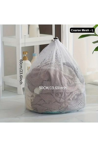 DANİSKA 1Pc Durable Polyester Mesh Laundry Bag Machine Washable for College Dorms & Travel