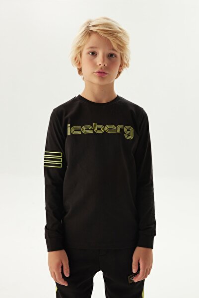 Iceberg Μαύρο μπλουζάκι BG Store Boy