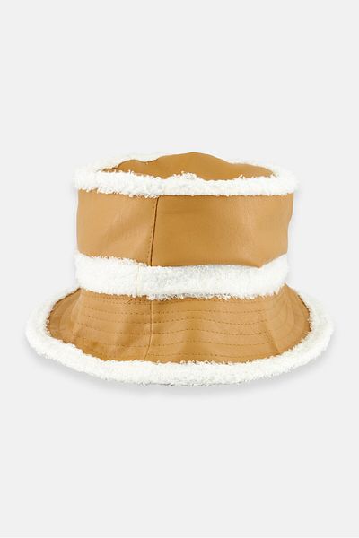 Svnx Women Textured Bucket Hat, Tan