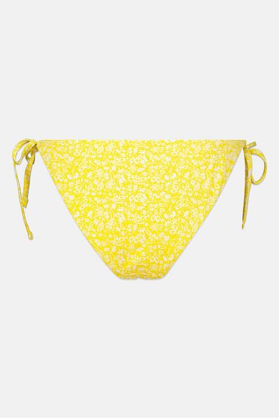 PIECES Women Paisley Printed Bikini Bottom, Yellow
