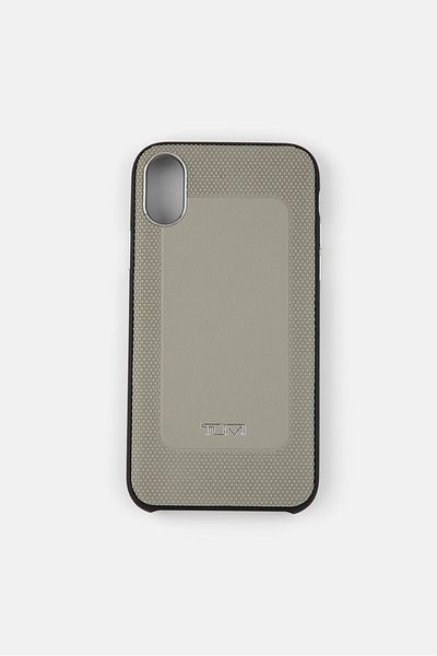 TUMI Leather Co mold Case For iPhone x, Grey