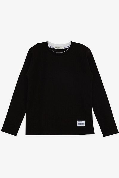 Breeze Tricou cu mânecă lungă pentru băiat 8-14 ani, bleumarin