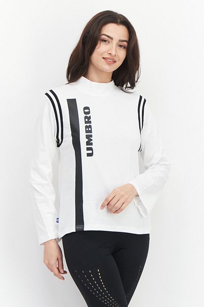 UMBRO Women Sportswear Fit Long Sleeve Training T-shirt, White