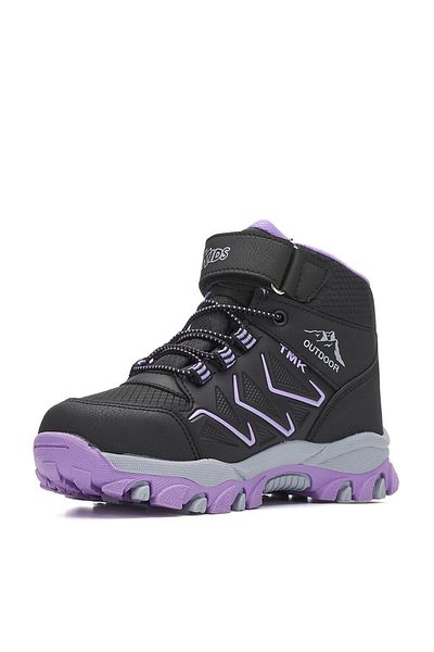 MODVALU TOMKİDS_F_BOT_TK-532 Piele Negru Liliac