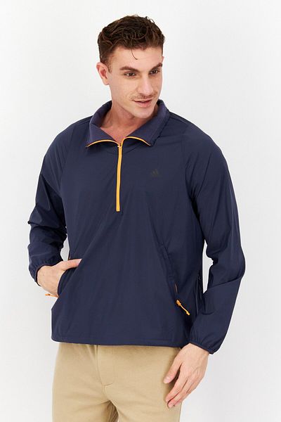adidas Men Sportswear Fit Mock Neck Outdoor Jacket, Navy