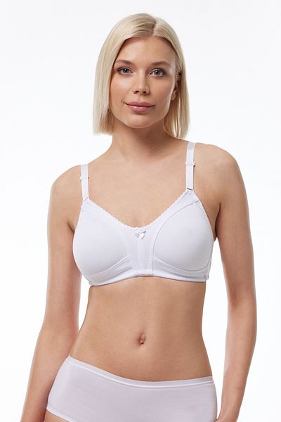 Malabadi Λευκό σουτιέν Modal Cotton Gathering Without Underwire - Γυναικείο 826