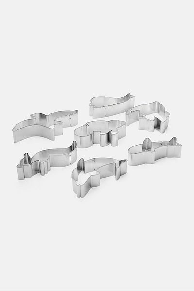 iBiLi 7pcs Animal Plate Cookie Cutter, Silver