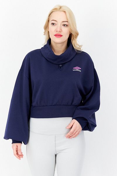 UMBRO Women Sportswear Fit Training Sweatshirt, Navy Blue