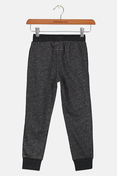 converse Kids Girl Drawstring Brand Logo Jogger Pant, Heather Black