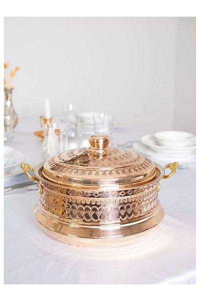 Bakır Concept 5 Liter Copper Colored Mardin Embroidered Pot