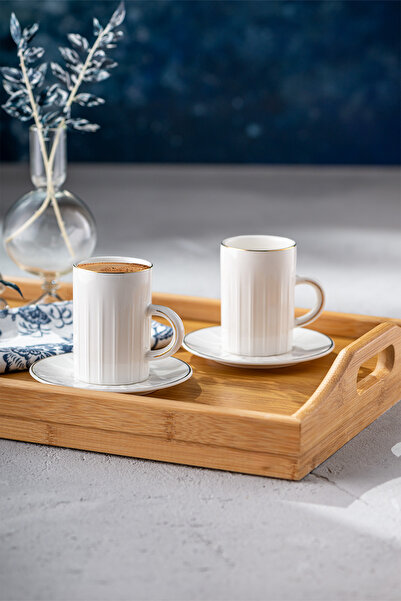 Emsan 150 Cc Gold - Double Line Patterned Coffee Cup