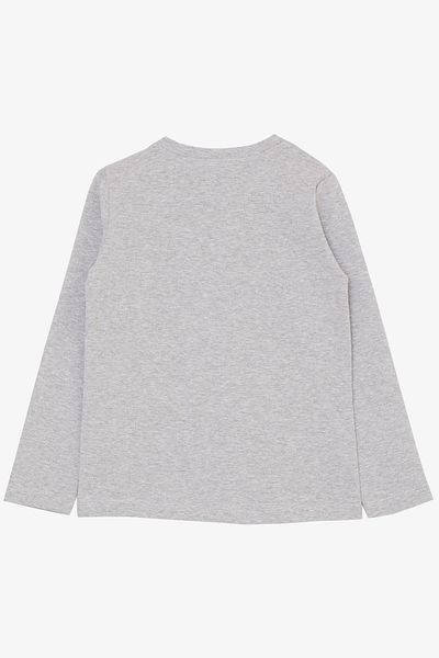 Breeze Boy's Long Sleeve T-Shirt - 9-14 Years, Light Gray Melange Basic Model