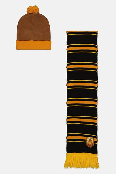 DIFUZED Men Chewbacca Beanie And Scarf Gift Set, Mustard