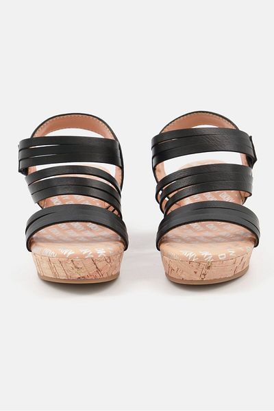 Dkny Kids Girl Velcro Closure Sandals, Black