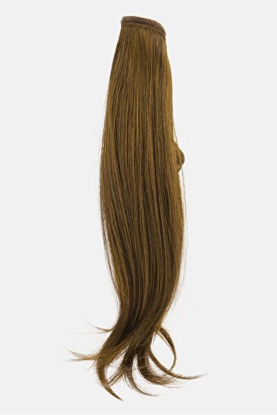 Hershesons وصلة شعر غير مرئية على شكل ذيل حصان مستقيم، بني نحاسي