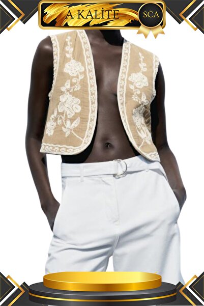 SCA Vest with Ethnic Pattern