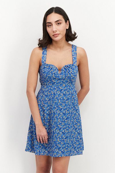 Bcbgeneration Women Floral Print Mini Dress, Blue