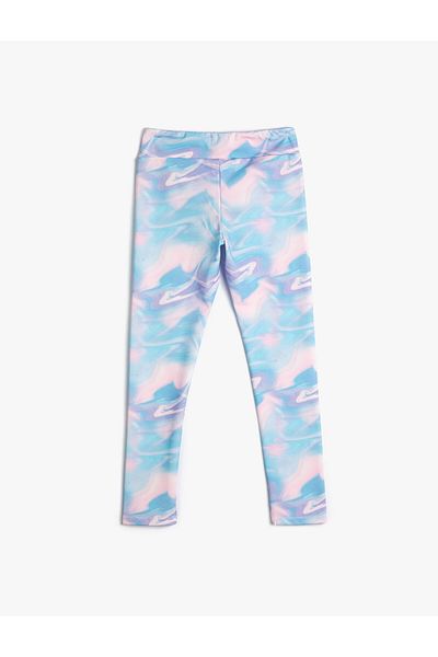 Koton Athlete Tights with Elastic Waist Abstract Pattern